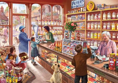 Wooden Jigsaw Puzzle - Sweetshop (#661308) - 1000 Pieces