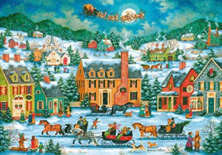 Wooden Jigsaw Puzzle - Christmas Eve Fly By (#810601) - 250 Pieces
