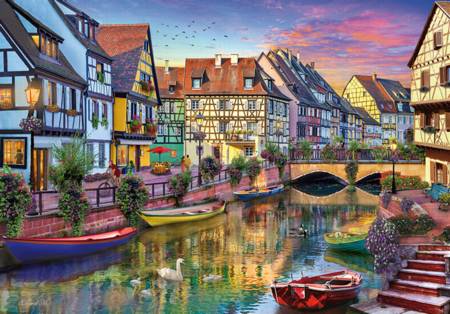 Wooden Jigsaw Puzzle - Colmar Canal (792002) - 1000 Pieces
