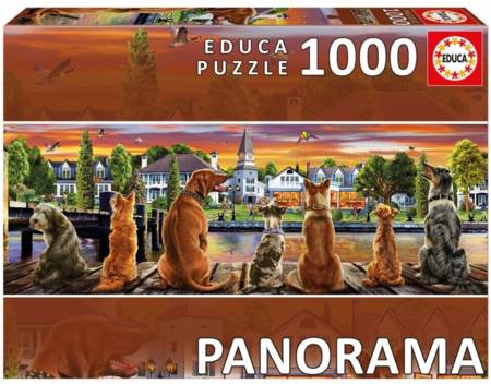 Wooden Jigsaw Puzzle - Dogs on the Quay (#822406) - 1000 Pieces