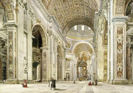 Wooden Jigsaw Puzzle - Interior, St. Peter`s Rome (3202) - 250 Pieces Wentworth