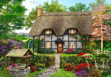 Wooden Jigsaw Puzzle - Meadow Cottage (801902) - 250 Pieces Wentworth
