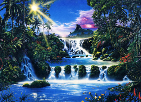 Jigsaw Puzzle Mystical Waterfall Pieces Ravensburger