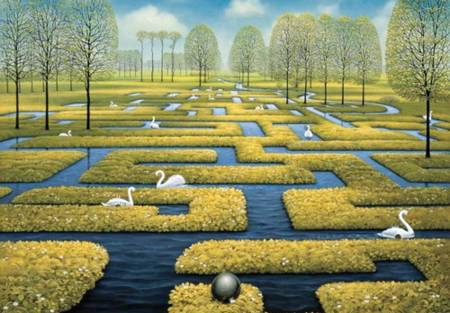 Wooden Jigsaw Puzzle - Spring Labyrinth (#635313) - 250 Pieces Wentworth