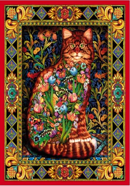 Wooden Jigsaw Puzzle - Tapestry Cat (#681703) - 250 Pieces Wentworth