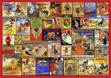 Wooden Jigsaw Puzzle - Vintage Bicycle Posters (#761713) - 1000 Pieces
