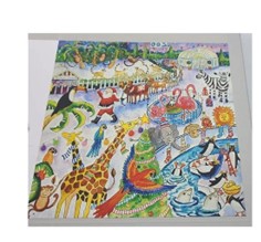 Wooden Jigsaw Puzzle - Christmas At The Zoo (931405) - 250 Pieces