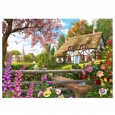 Wooden Jigsaw Puzzle - Cottage Country Way 500 Pieces Wentworth