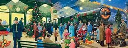 Jigsaw Puzzle - Christmas Santa express locomotive 39247 - 1000 Pieces  Clementoni