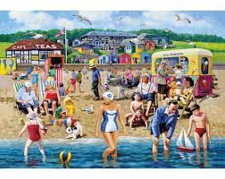 Wooden Jigsaw Puzzle - Down On The Beach - 250 Pieces