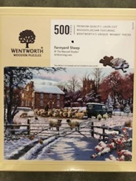 Wooden Jigsaw Puzzle - Farmyard Sheep (894706) - 500 Pieces Wentworth