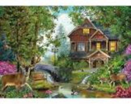 Wooden Jigsaw Puzzle - Lakeside Lodge (902502) - 250 Pieces