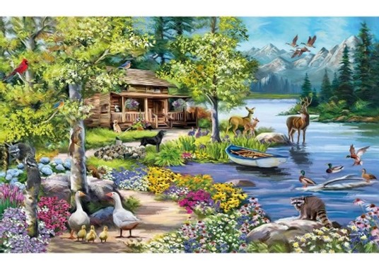 Wooden Jigsaw Puzzle - Mountain Retreat (944002)  - 500 Pieces Wentworth