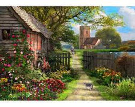 Wooden Jigsaw Puzzle - Old Church Path - 250 Pieces Wentworth