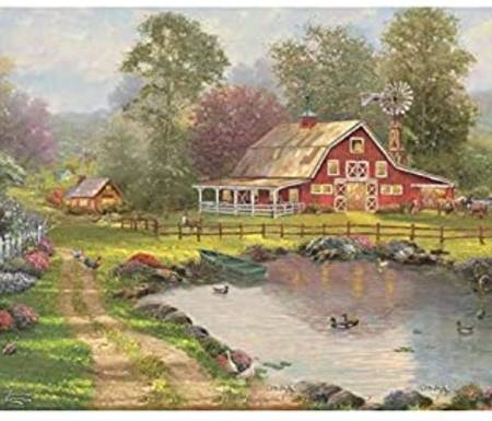 Jigsaw Puzzle - Red Barn Retreat 331085 - 1000 Pieces Ceaco