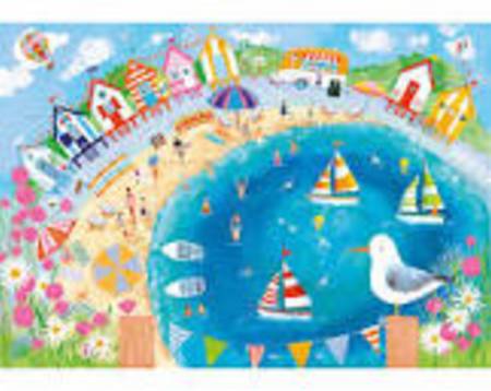 Wooden Jigsaw Puzzle - Summer Beach Huts (910713) - 250 Pieces