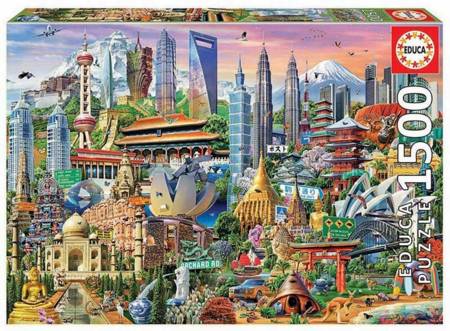 Jigsaw Puzzle - Asian Landmarks (17979) - 1500 Pieces Educa