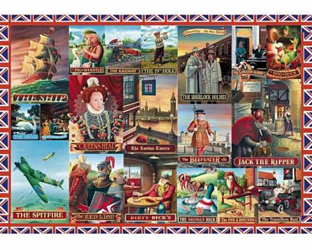 Wooden Jigsaw Puzzle - British Pub Signs (830313) - 250 Pieces Wentworth
