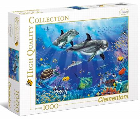 Jigsaw Puzzle - Dolphins (#94051) - 1000 Pieces Clementoni