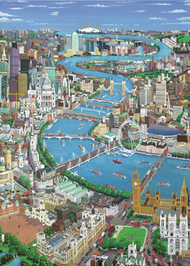 Wooden Jigsaw Puzzle - London - The Thames (4202) - 500 Pieces Wentworth