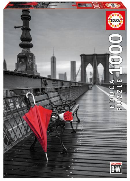 Jigsaw Puzzle - Red Umbrella Brooklyn (#17691) - 1000 Pieces Educa