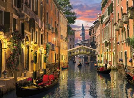 Jigsaw Puzzle - Romantic Italy, Venice (#39218) - 1000 Pieces Clementoni