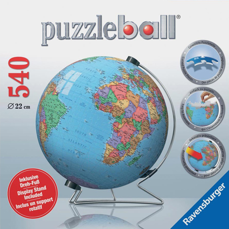 3D Jigsaw Puzzle - The Globe (#12433) - Ravensburger