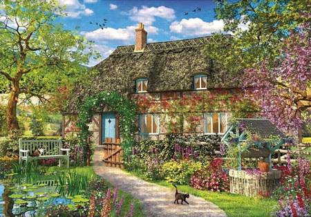 Wooden Jigsaw Puzzle - The Old Cottage (831502) - 1000 Pieces Wentworth