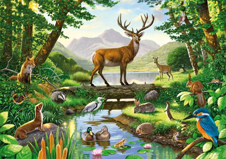 Wooden Jigsaw Puzzle - Woodland Harmony - 1000 Pieces