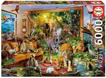 Puzzles for Adults 6000 Piece DIY Home Entertainment Toys Rhinoceros Jigsaw Puzzles 6000 Pieces for Adults