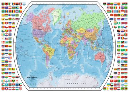 Jigsaw Puzzle Political World Map 1000 Pieces Ravensburger